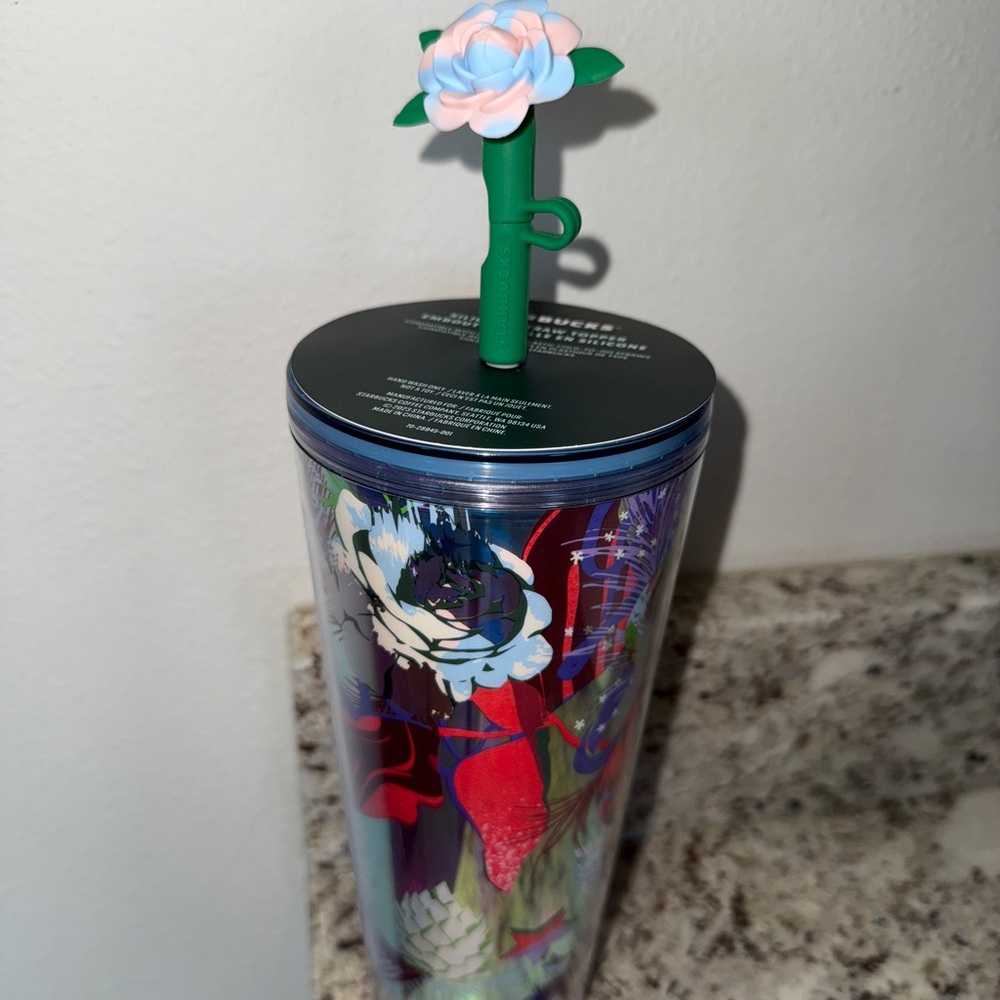 Starbucks 2023 Holiday Edition Rose Floral 24 ozTumbler